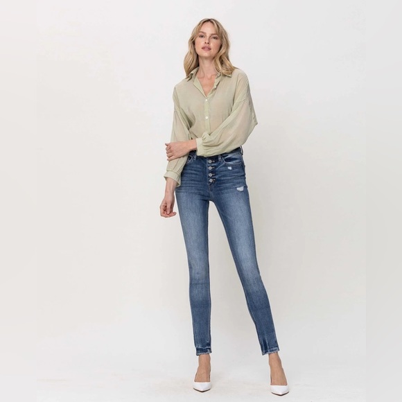 Flying Monkey Denim - NWOT Flying Monkey Disclosure - High Rise Button Up Ankle Skinny Jeans